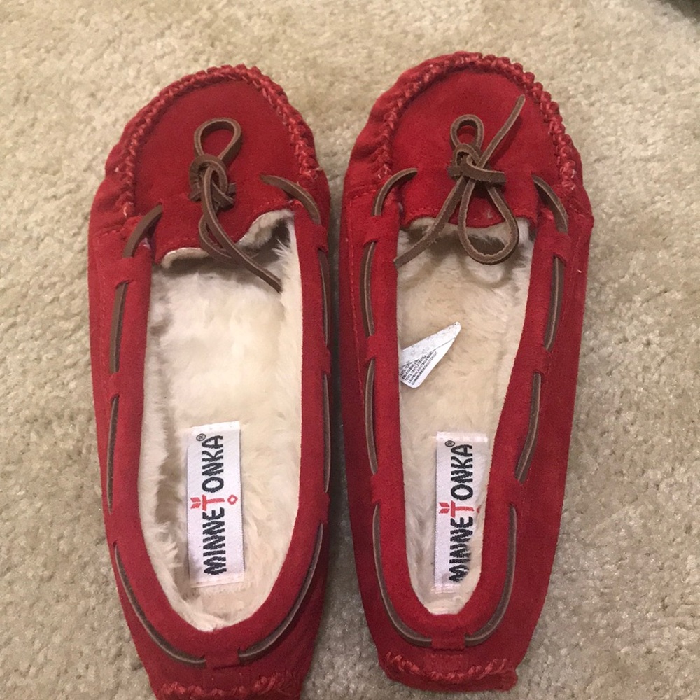 Red Minnetonka Shoes